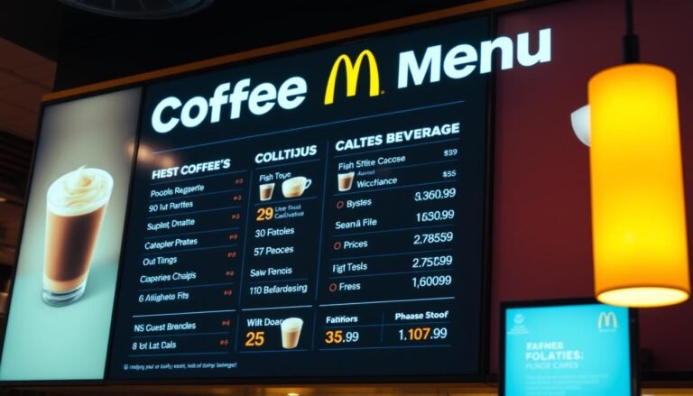mcdonald's coffee menu prices
